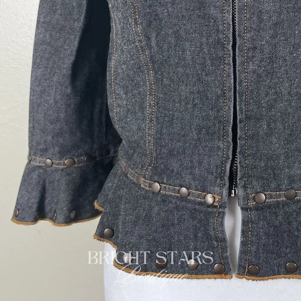 Rare Vintage Dark Denim Studded Jacket ASO Willow Rosenberg BtVS Y2K